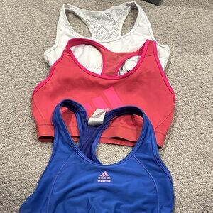 Adidas Women's Sports Bra Trio - Blue, Pink, White